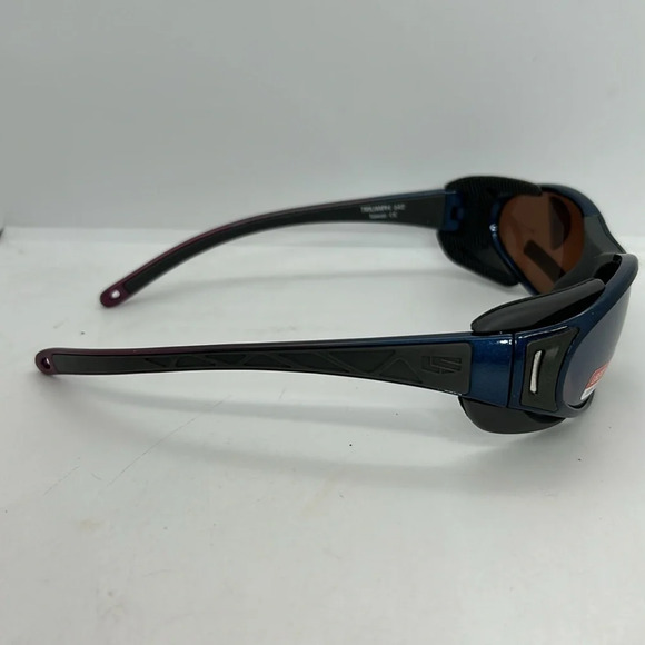 RecSpecs Triumph Sunglasses Frames RXable Metallic Black/Blue 61-17-140 NWT - Picture 7 of 8